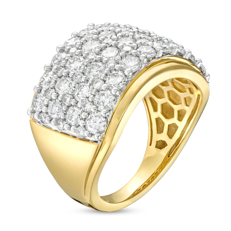 Main Image 3 of 3-1/2 CT. T.W. Diamond Multi-Row Anniversary Band in 10K Gold
