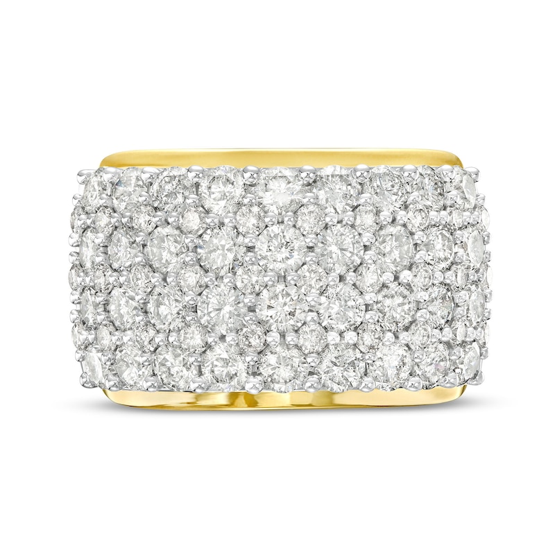 Main Image 4 of 3-1/2 CT. T.W. Diamond Multi-Row Anniversary Band in 10K Gold