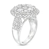 Thumbnail Image 3 of 4 CT. T.W. Multi-Diamond Frame Multi-Row Engagement Ring in 14K White Gold
