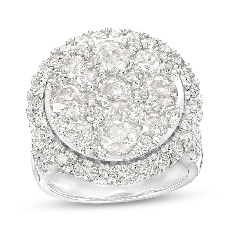 Main Image 1 of 5 CT. T.W. Multi-Diamond Frame Multi-Row Engagement Ring in 10K White Gold