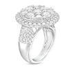 Thumbnail Image 3 of 5 CT. T.W. Multi-Diamond Frame Multi-Row Engagement Ring in 10K White Gold