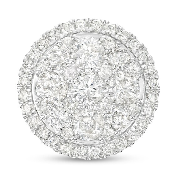 5 CT. T.w. Multi-Diamond Frame Multi-Row Engagement Ring in 10K White Gold