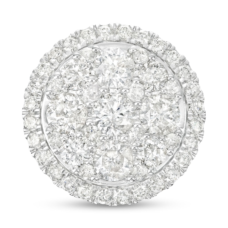 Main Image 4 of 5 CT. T.W. Multi-Diamond Frame Multi-Row Engagement Ring in 10K White Gold