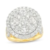 Thumbnail Image 1 of 4 CT. T.W. Multi-Diamond Frame Multi-Row Engagement Ring in 14K Gold