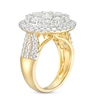 Thumbnail Image 3 of 4 CT. T.W. Multi-Diamond Frame Multi-Row Engagement Ring in 14K Gold