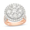 Thumbnail Image 1 of 4 CT. T.W. Multi-Diamond Frame Multi-Row Engagement Ring in 14K Rose Gold