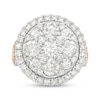 Thumbnail Image 4 of 4 CT. T.W. Multi-Diamond Frame Multi-Row Engagement Ring in 14K Rose Gold