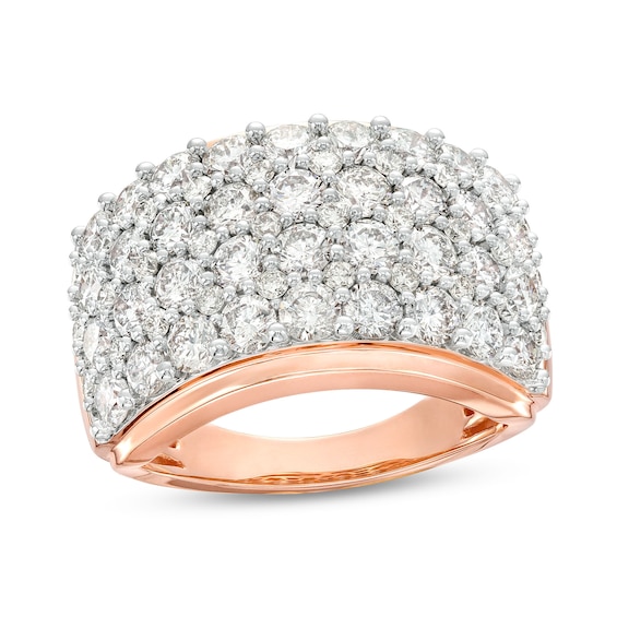 3-1/2 CT. T.w. Diamond Multi-Row Anniversary Band in 10K Rose Gold