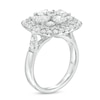Thumbnail Image 3 of 3-1/6 CT. T.W. Cushion-Shaped Multi-Diamond Frame Engagement Ring in 14K White Gold