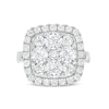 Thumbnail Image 4 of 3-1/6 CT. T.W. Cushion-Shaped Multi-Diamond Frame Engagement Ring in 14K White Gold