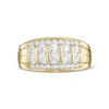 Thumbnail Image 4 of 1 CT. T.W. Diamond Double Row Columns Ring in 10K Gold