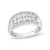 Thumbnail Image 1 of 1 CT. T.W. Diamond Double Row Columns Ring in 10K White Gold