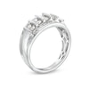 Thumbnail Image 3 of 1 CT. T.W. Diamond Double Row Columns Ring in 10K White Gold
