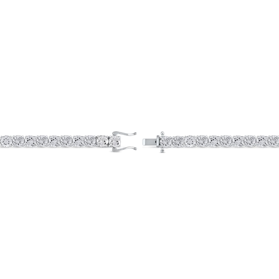 5.0mm White Lab-Created Sapphire Tennis Bracelet in Sterling Silver - 8.5"