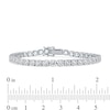 Thumbnail Image 4 of Men's 5.0mm White Lab-Created Sapphire Tennis Bracelet in Sterling Silver - 8.5"