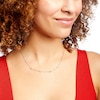 Thumbnail Image 2 of 1/4 CT. T.W. Diamond Station Backdrop Necklace in Sterling Silver