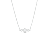 Thumbnail Image 1 of 1/2 CT. T.W. Diamond Three Stone Backdrop Necklace in Sterling Silver