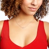 Thumbnail Image 2 of 1/2 CT. T.W. Diamond Three Stone Backdrop Necklace in Sterling Silver