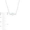 Thumbnail Image 5 of 1/2 CT. T.W. Diamond Three Stone Backdrop Necklace in Sterling Silver