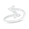 3/4 CT. T.W. Certified Lab-Created Diamond Trio Bypass Ring in 14K White Gold (F/SI2)