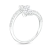 3/4 CT. T.W. Certified Lab-Created Diamond Trio Bypass Ring in 14K White Gold (F/SI2)