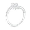 Thumbnail Image 3 of 3/4 CT. T.W. Certified Lab-Grown Diamond Trio Bypass Ring in 14K White Gold (F/SI2)
