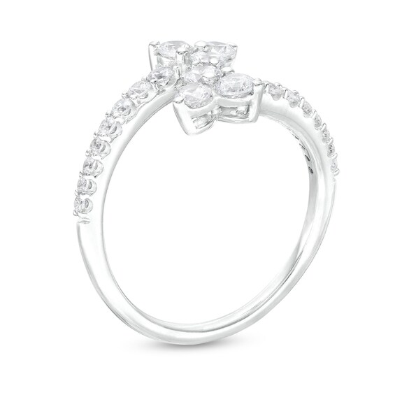 3/4 CT. T.w. Certified Lab-Grown Diamond Trio Bypass Ring in 14K White Gold (F/Si2)