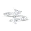 Thumbnail Image 4 of 3/4 CT. T.W. Certified Lab-Grown Diamond Trio Bypass Ring in 14K White Gold (F/SI2)