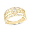 Thumbnail Image 1 of 1/2 CT. T.W. Multi-Diamond Multi-Row Ring in 10K Gold