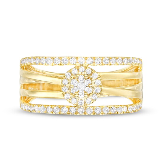 1/2 CT. T.w. Multi-Diamond Multi-Row Ring in 10K Gold