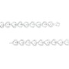 Thumbnail Image 3 of 1/5 CT. T.W. Diamond Heart Link Line Bracelet in Sterling Silver – 7.25"