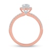 Thumbnail Image 2 of Certified Lab-Created Diamond Center Stone 3/4 CT. T.W. Frame Engagement Ring in 14K Rose Gold (F/VS2)