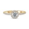 Thumbnail Image 1 of Certified Lab-Grown Diamond Center Stone 3/4 CT. T.W. Frame Engagement Ring in 14K Gold (F/VS2)