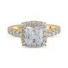 Thumbnail Image 1 of Certified Princess-Cut Lab-Grown Diamond Center Stone 2-1/2 CT. T.W. Frame Engagement Ring in 14K Gold (F/VS2)