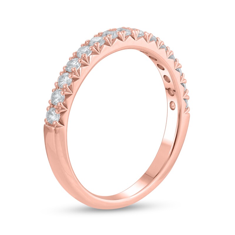 1/2 CT. T.W. Certified Lab-Created Diamond Anniversary Band in 14K Rose Gold (F/VS2)