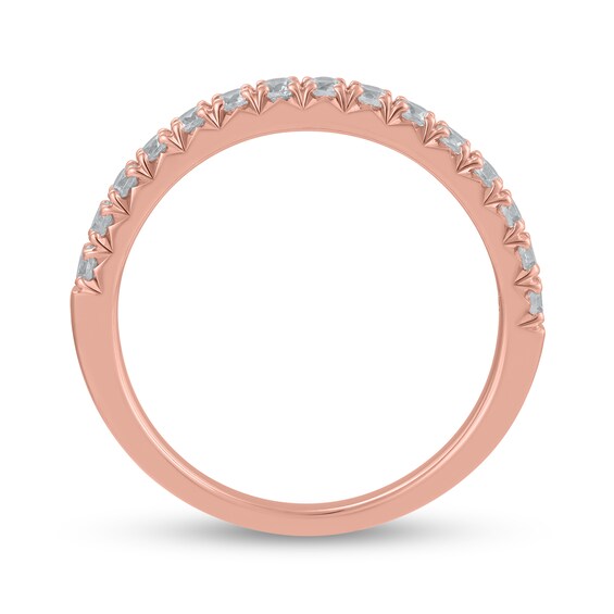 1/2 CT. T.w. Certified Lab-Grown Diamond Anniversary Band in 14K Rose Gold (F/Vs2)