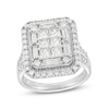 Thumbnail Image 0 of 2-1/2 CT. T.W. Emerald-Shaped Multi-Diamond Frame Engagement Ring in 14K White Gold