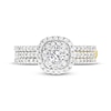Thumbnail Image 4 of 1 CT. T.W. Diamond Double Frame Multi-Row Bridal Set in 10K Gold