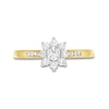 Thumbnail Image 4 of 1/2 CT. T.W. Diamond Sunburst Channel-Set Shank Engagement Ring in 10K Gold (J/I3)
