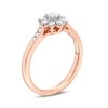 Thumbnail Image 3 of 1/2 CT. T.W. Diamond Sunburst Channel-Set Shank Engagement Ring in 10K Rose Gold (J/I3)