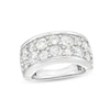 Thumbnail Image 1 of 3-1/4 CT. T.W. Diamond Alternating Double-Row Anniversary Band in 10K White Gold