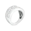 Thumbnail Image 2 of 3-1/4 CT. T.W. Diamond Alternating Double-Row Anniversary Band in 10K White Gold