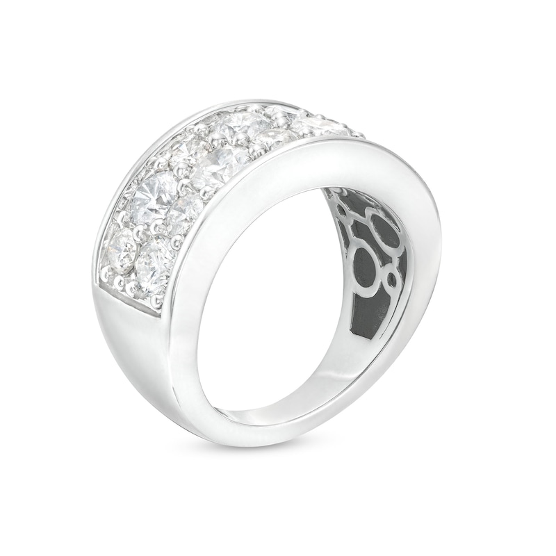 Main Image 2 of 3-1/4 CT. T.W. Diamond Alternating Double-Row Anniversary Band in 10K White Gold
