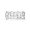 Thumbnail Image 3 of 3-1/4 CT. T.W. Diamond Alternating Double-Row Anniversary Band in 10K White Gold