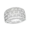Thumbnail Image 1 of 1-3/4 CT. T.W. Diamond Multi-Row Split Shank Anniversary Band in 10K White Gold