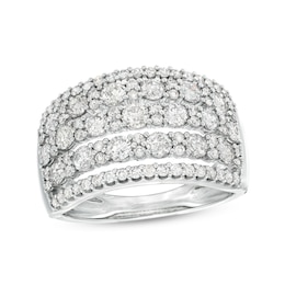 1-3/4 CT. T.W. Diamond Multi-Row Split Shank Anniversary Band in 10K White Gold