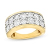 Thumbnail Image 0 of 3-1/4 CT. T.W. Diamond Alternating Double-Row Anniversary Band in 10K Gold