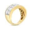 Thumbnail Image 2 of 3-1/4 CT. T.W. Diamond Alternating Double-Row Anniversary Band in 10K Gold