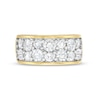 Thumbnail Image 3 of 3-1/4 CT. T.W. Diamond Alternating Double-Row Anniversary Band in 10K Gold