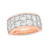 Thumbnail Image 1 of 3-1/4 CT. T.W. Diamond Alternating Double-Row Anniversary Band in 10K Rose Gold